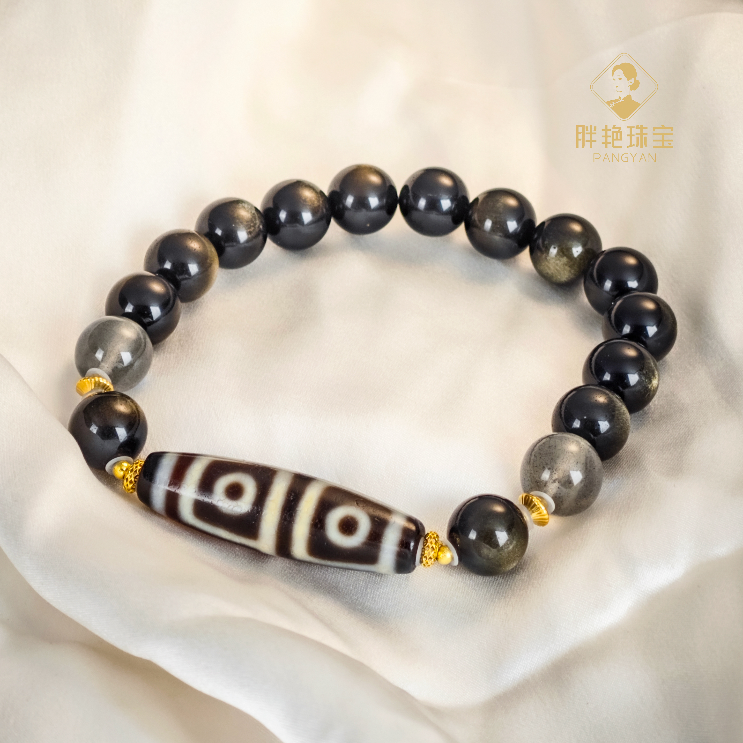 L*【一笔勾销】18K珠珠阵手串（男款）@ZLN03021126@