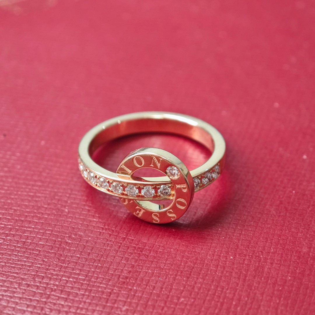 99新 Piaget/伯爵 Possession系列 时来运转玫瑰金钻石 戒指/首饰