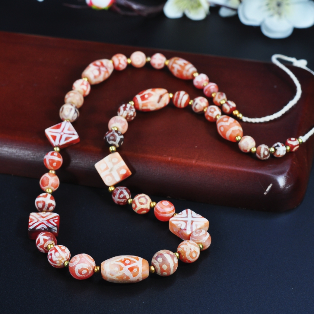 合金吊坠 【龙老板】美索不达米亚河谷蚀刻古珠项链A0610016