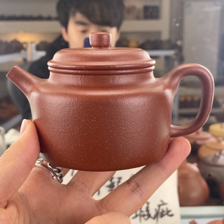 紫砂茶壶250cc红降坡茶壶