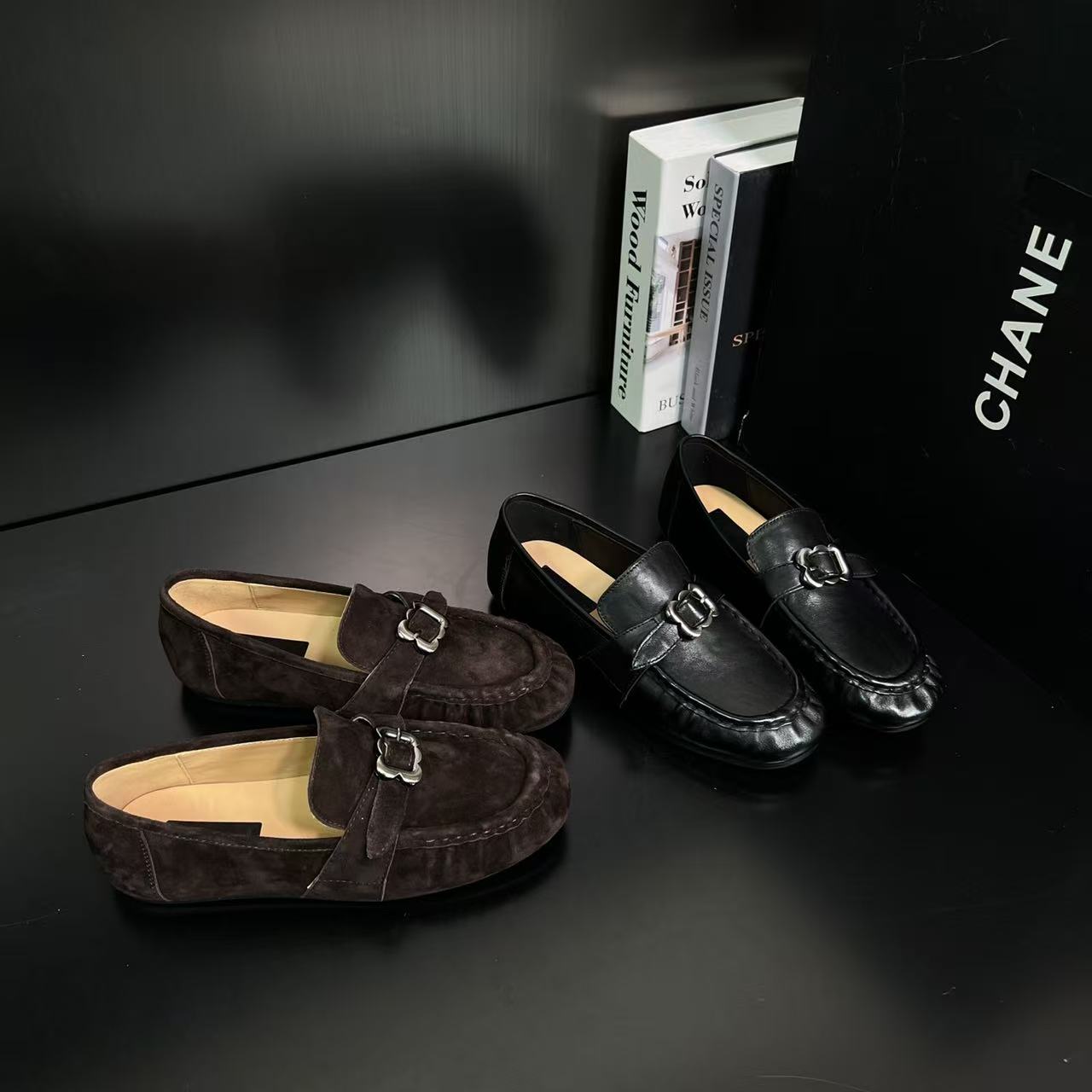 【美式复古】乐福鞋女平底一脚蹬软底太浪费小皮鞋豆豆鞋36-11