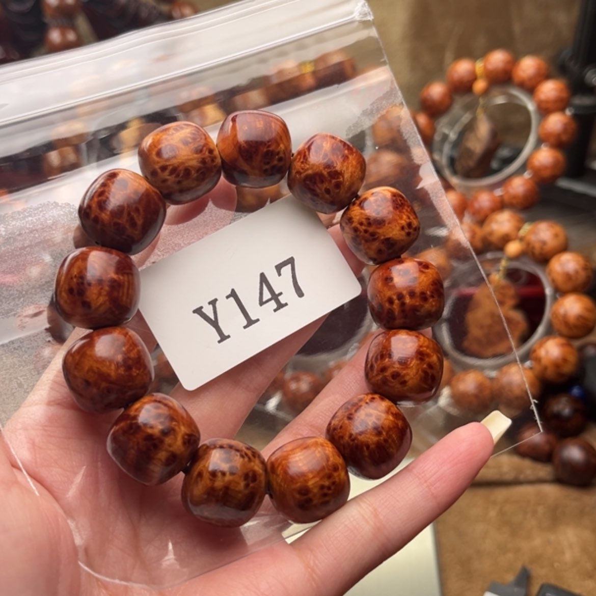 【闪购商品】柏木（崖柏）手串/手链18.20金刚骨料爆满