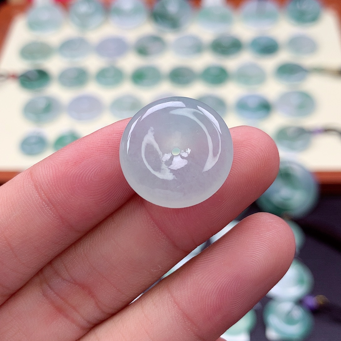 翡翠未镶嵌颈饰6 尺寸20-5.5