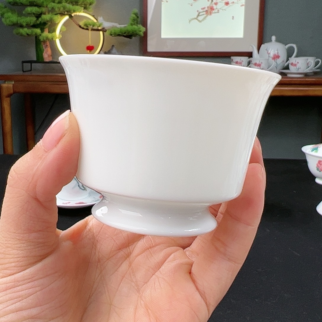 柴窑素胎小高足一级品