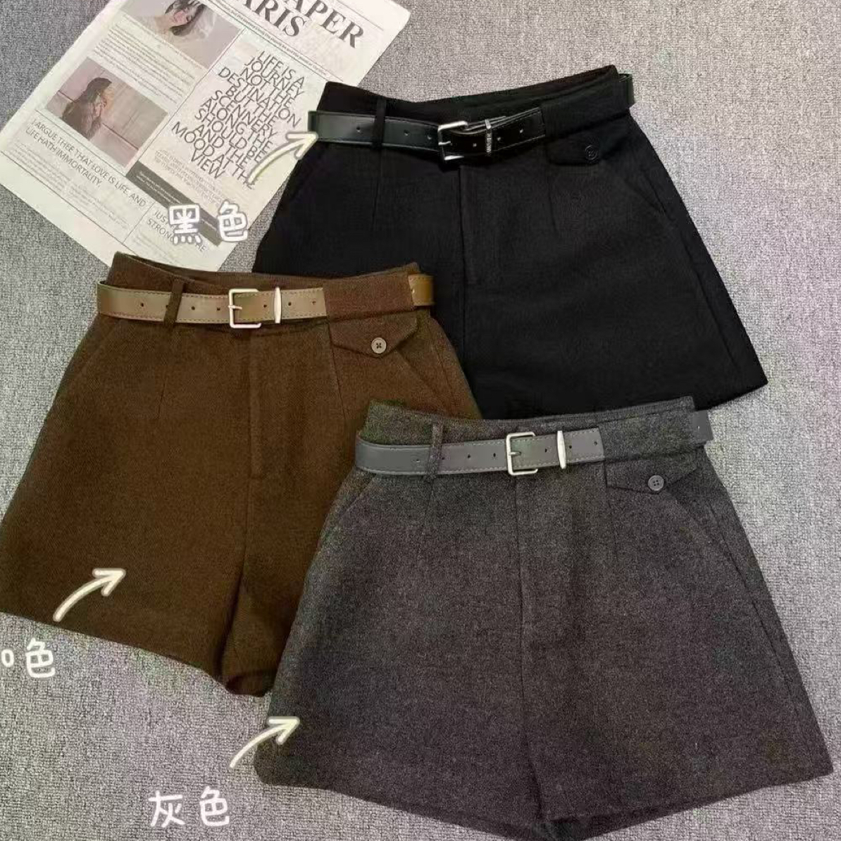 深圳南油秋冬高腰显瘦垂感百搭高质阔腿休闲裤