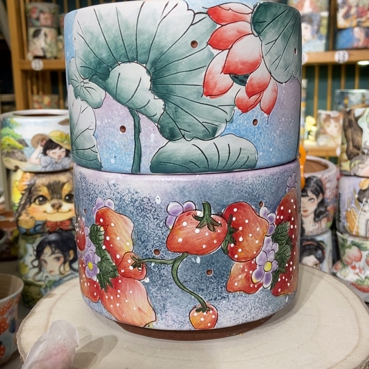 红陶景德镇艺术手绘作品