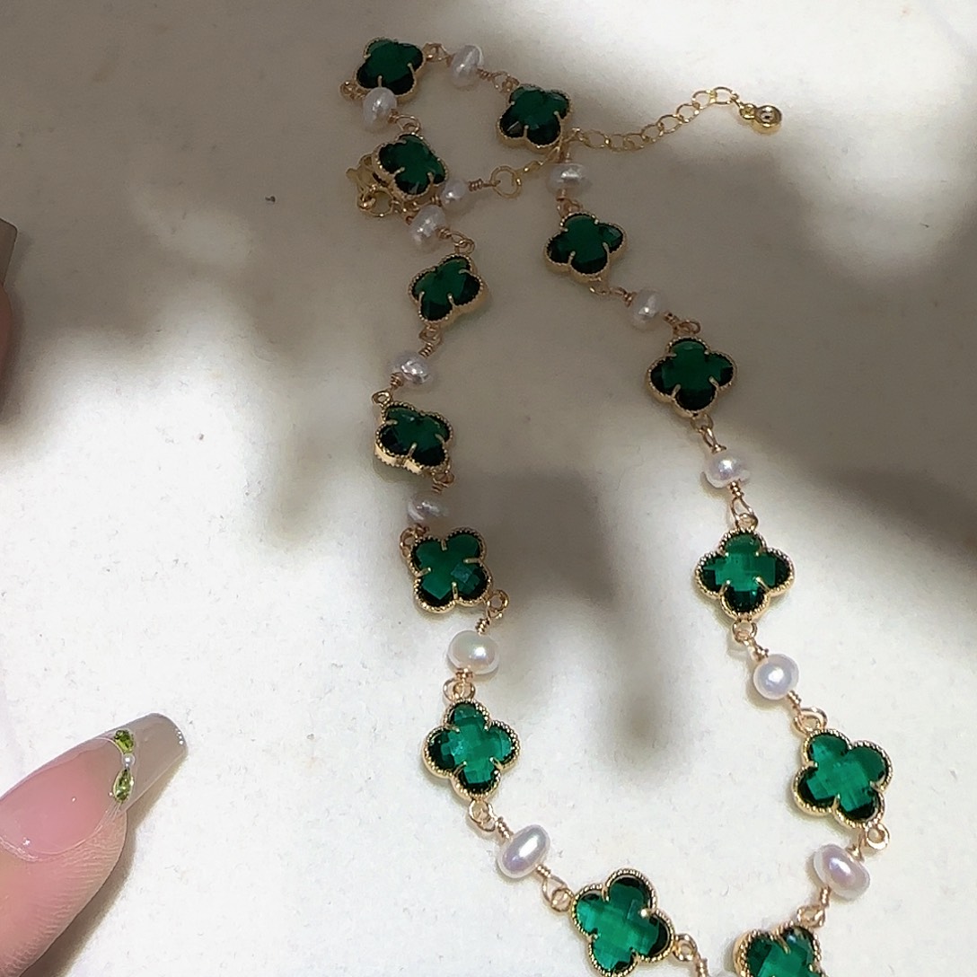 银S925镶嵌项链定制多样性发货发其一83淡水珍珠