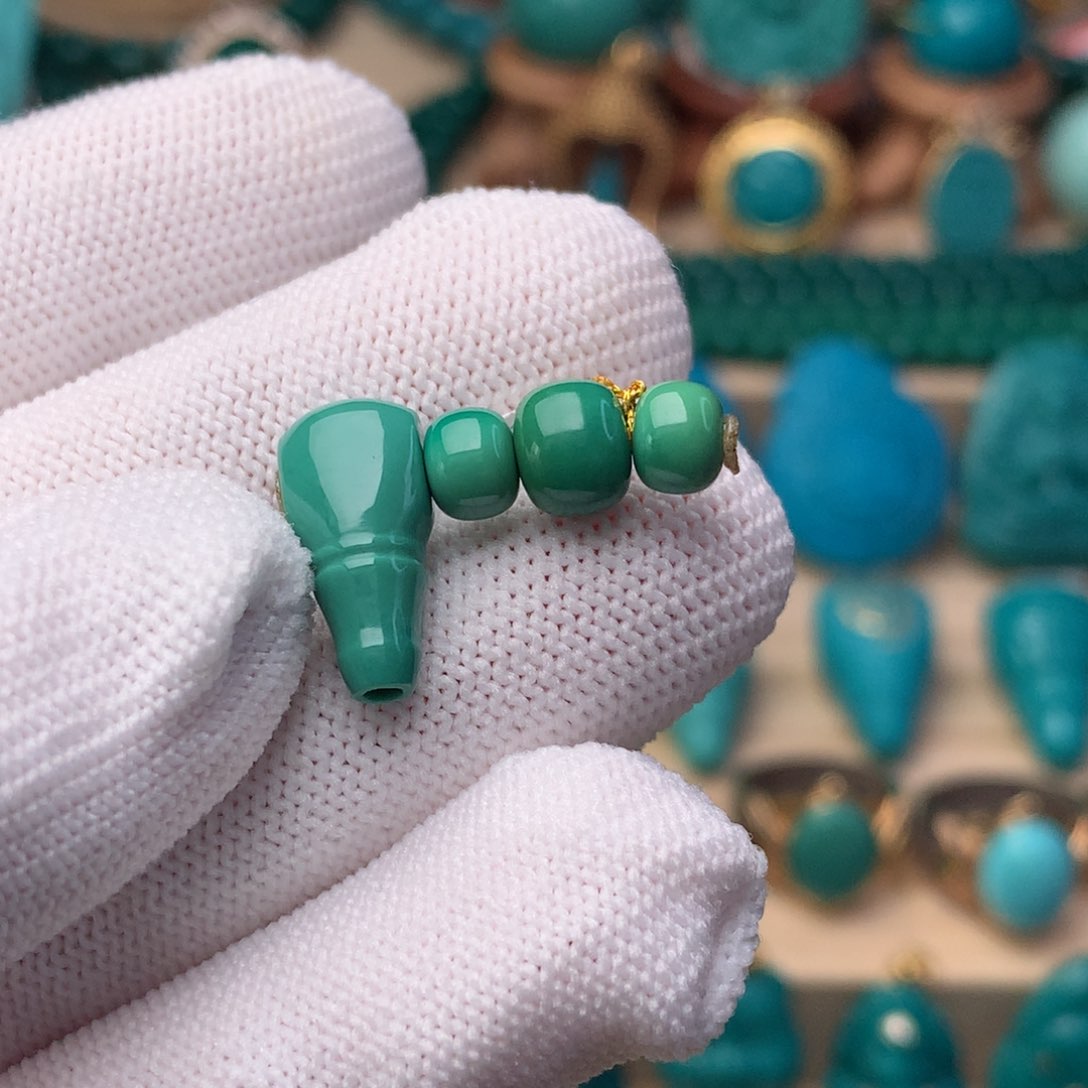 未镶嵌绿松石珠宝奇石5.5mm