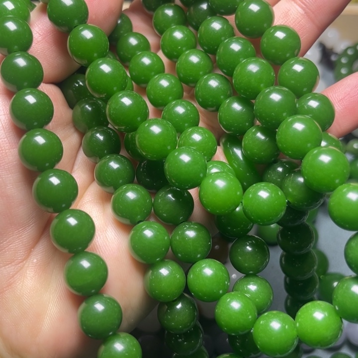 青***茶菠菜绿12mmmmmm108颗