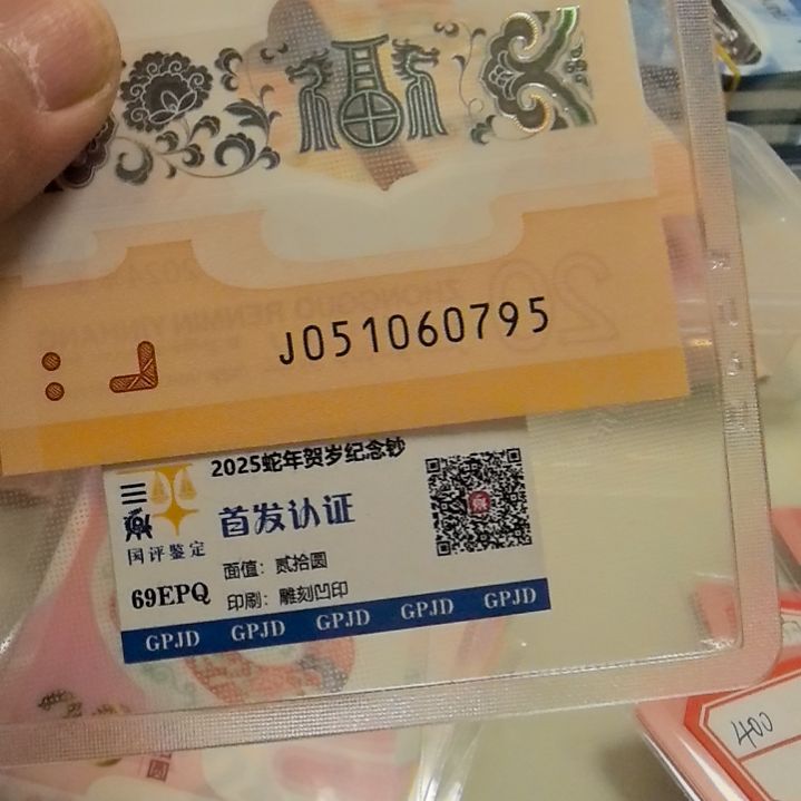 塑料龙年生肖纪念钞尾60795