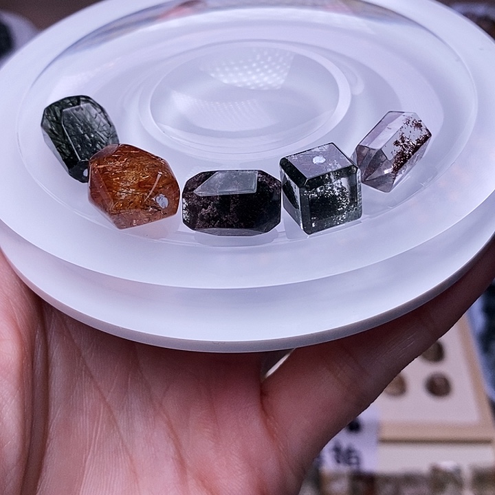 水晶天然水晶定制打孔不退不换未镶嵌