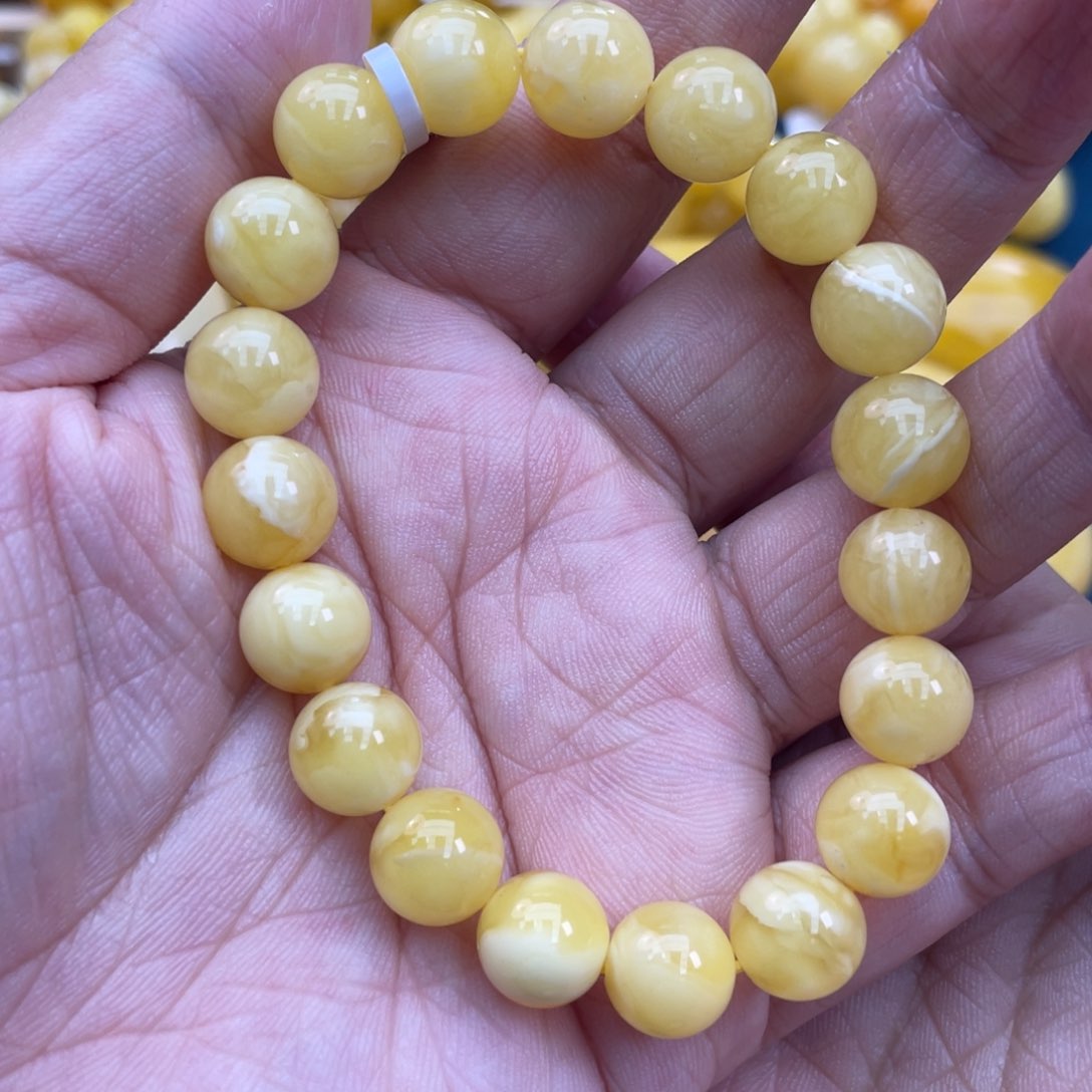 琥珀裸石未镶嵌琥珀蜜蜡10m m