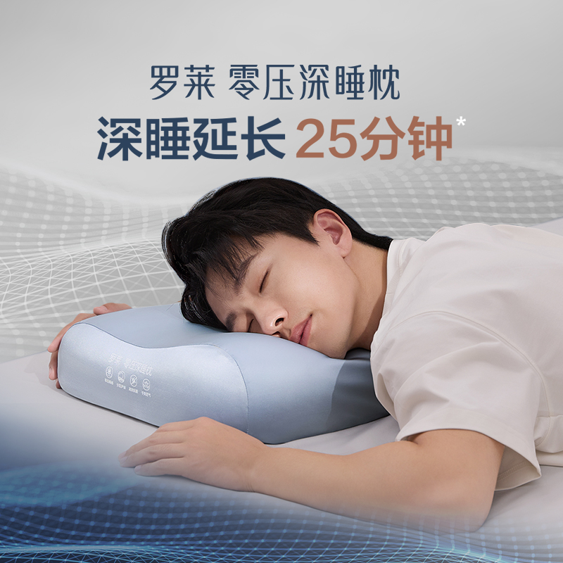 【罗莱·零压深睡枕】记忆棉护颈枕芯柔软透气男女成人家庭枕头助眠