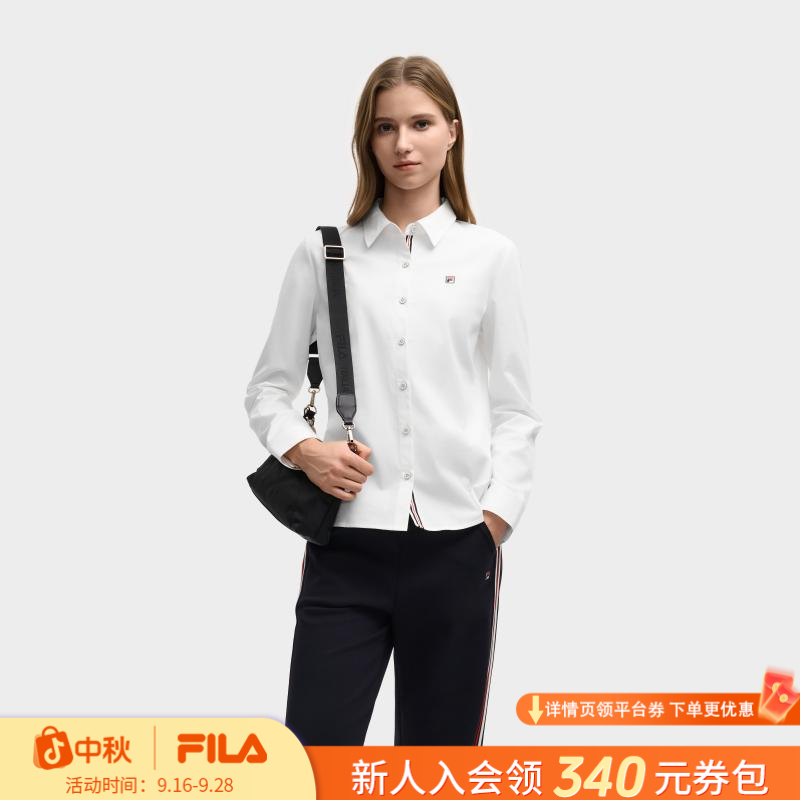 Fila/斐乐秋冬户外休闲时尚运动通勤梭织长袖衬衫F11W548414F