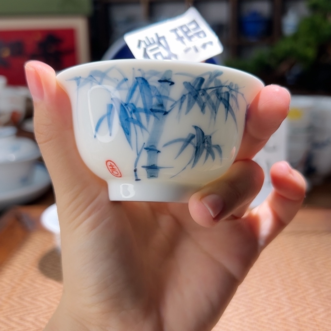 【闪购商品】微瑕 手绘 压手杯