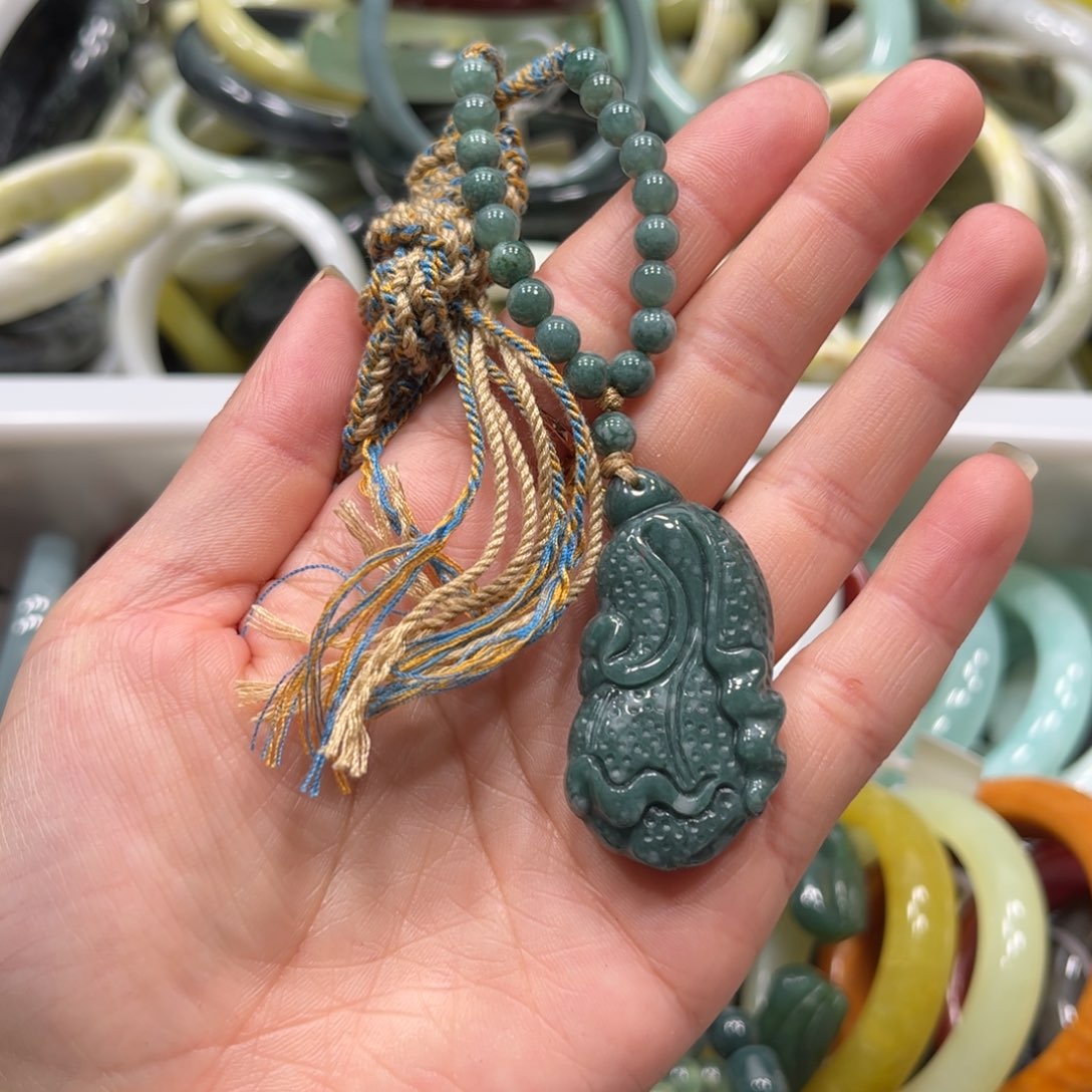 翡翠颈饰未镶嵌翡翠吊坠项链腰链