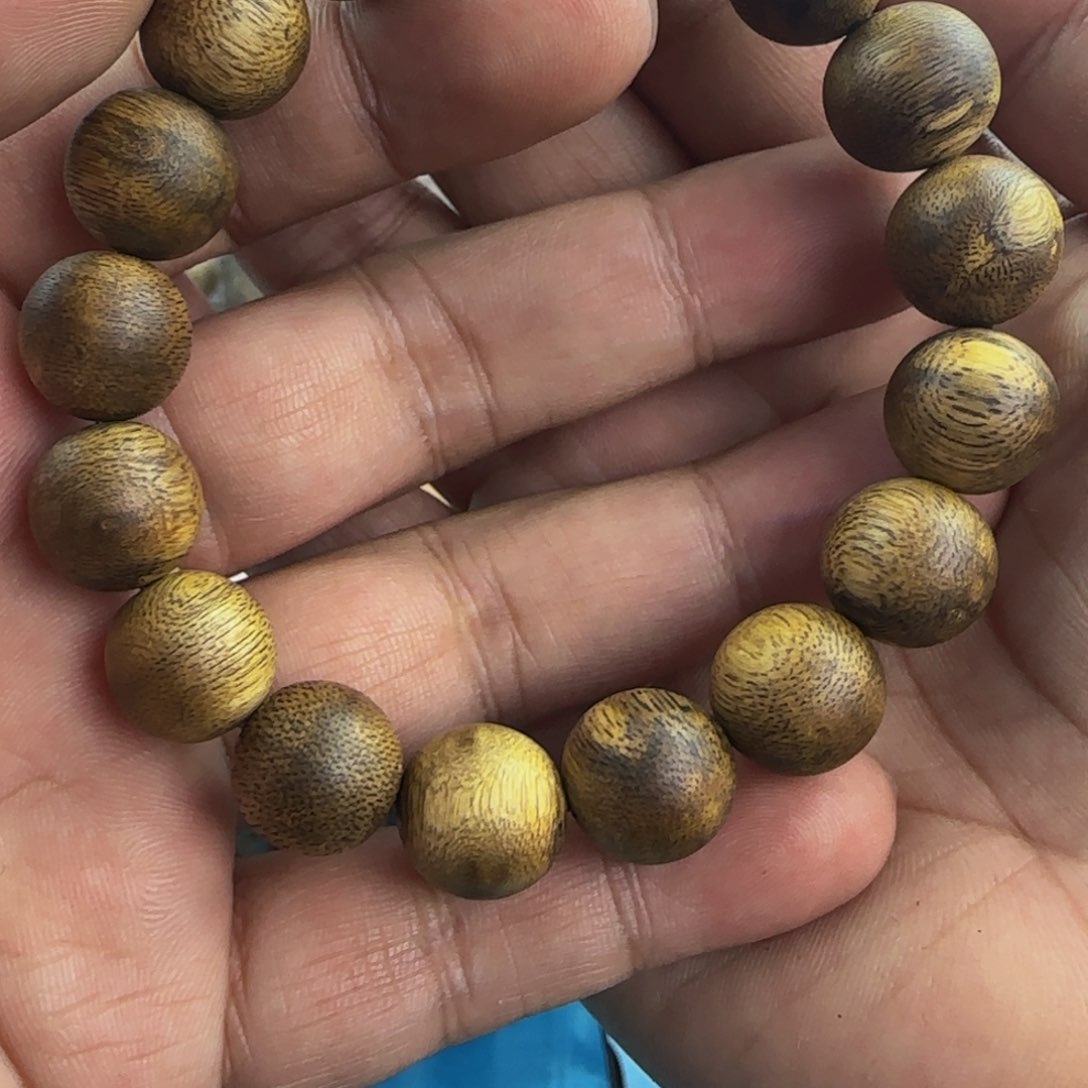 沉香手串卡1.3圆珠单圈