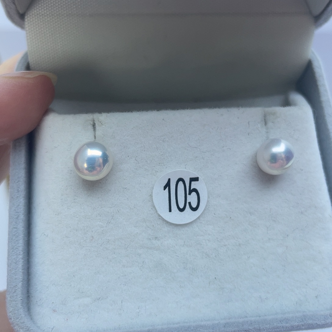 大***儿银S925镶嵌耳饰淡水珍珠