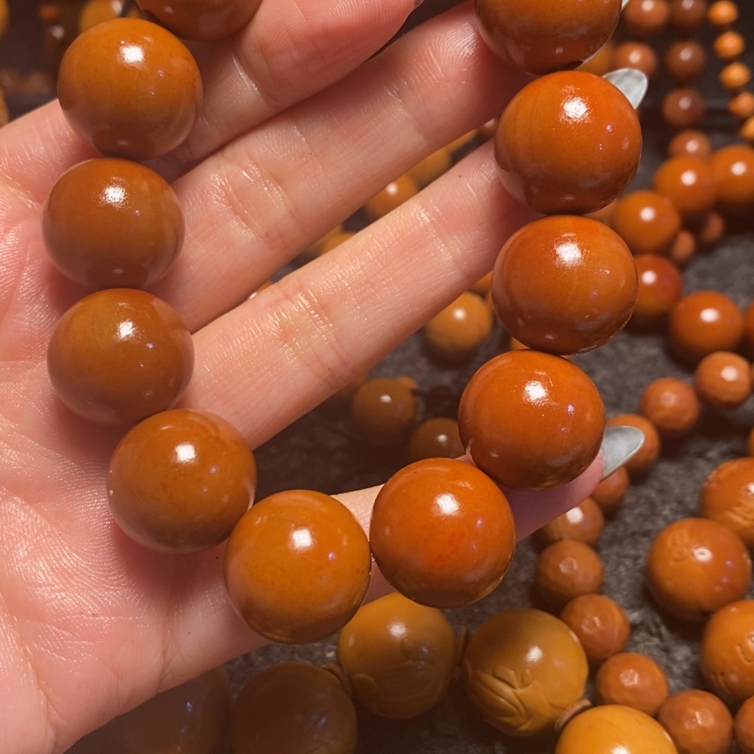 橄榄核手串/手链正圆光珠