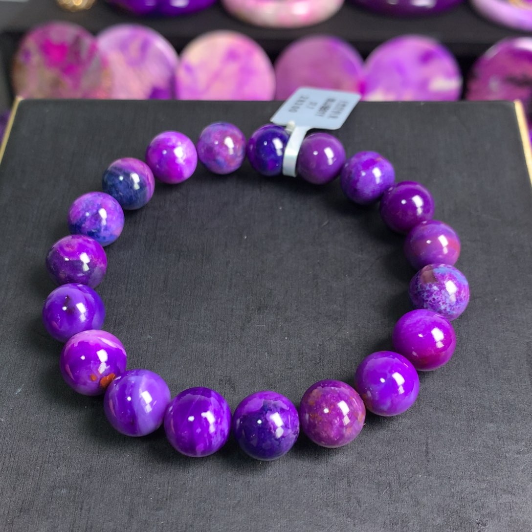 苏纪石（舒俱来）蓝紫幻彩手串11+未镶嵌