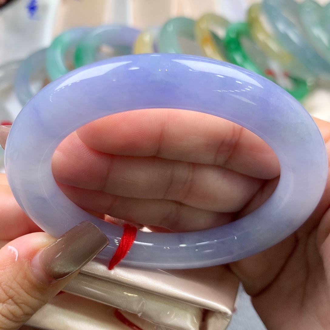 翡翠未镶嵌手镯55圆条