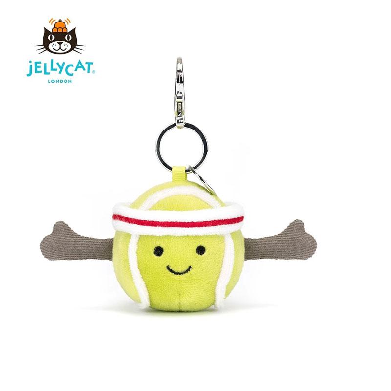 英国Jellycat趣味运动网球背包挂件可爱毛绒玩具包包挂饰生日礼物