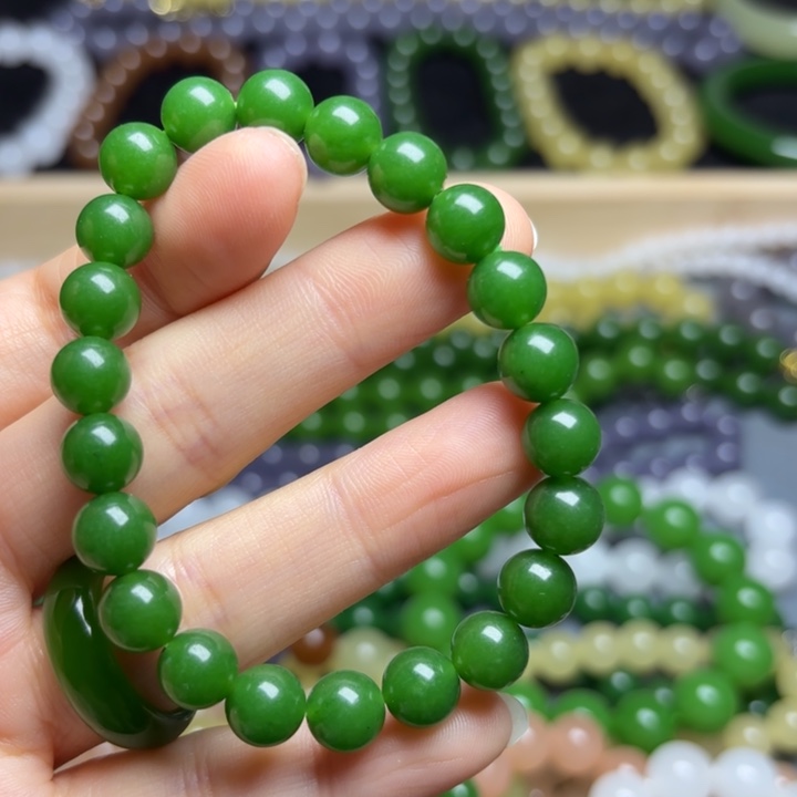 菠菜绿8mmmmmmm手链