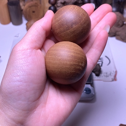 檀香木把件檀香手球