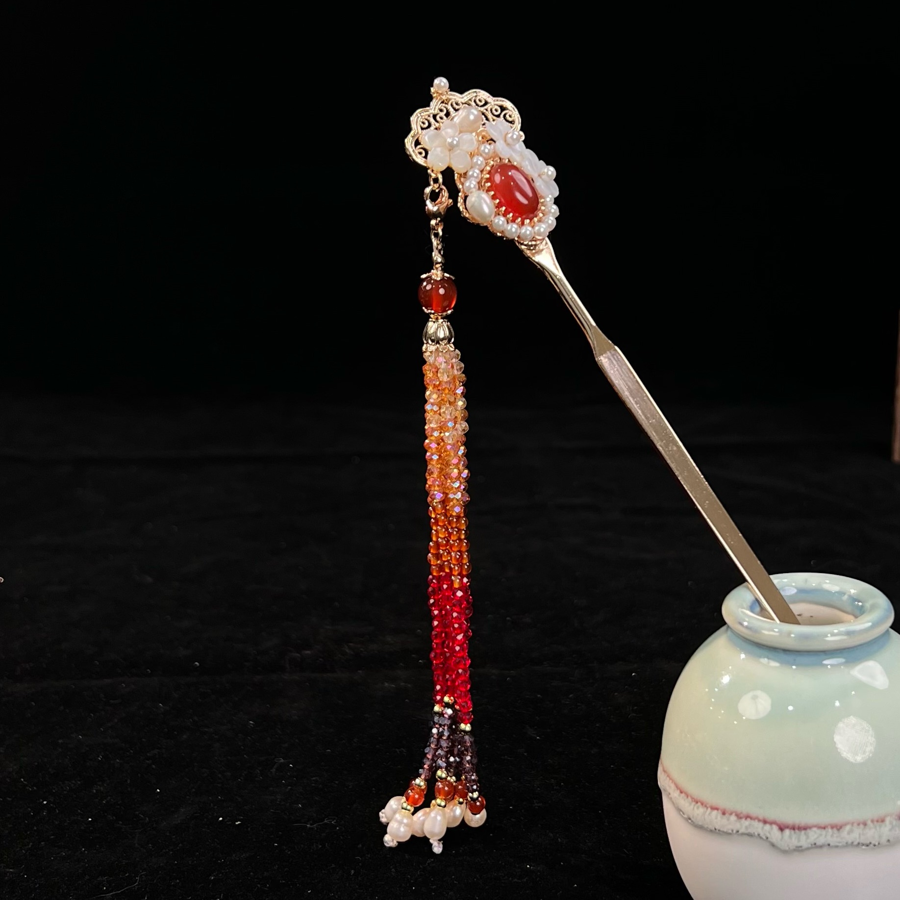 古悦倾城【朝霞发簪】古风汉服发饰