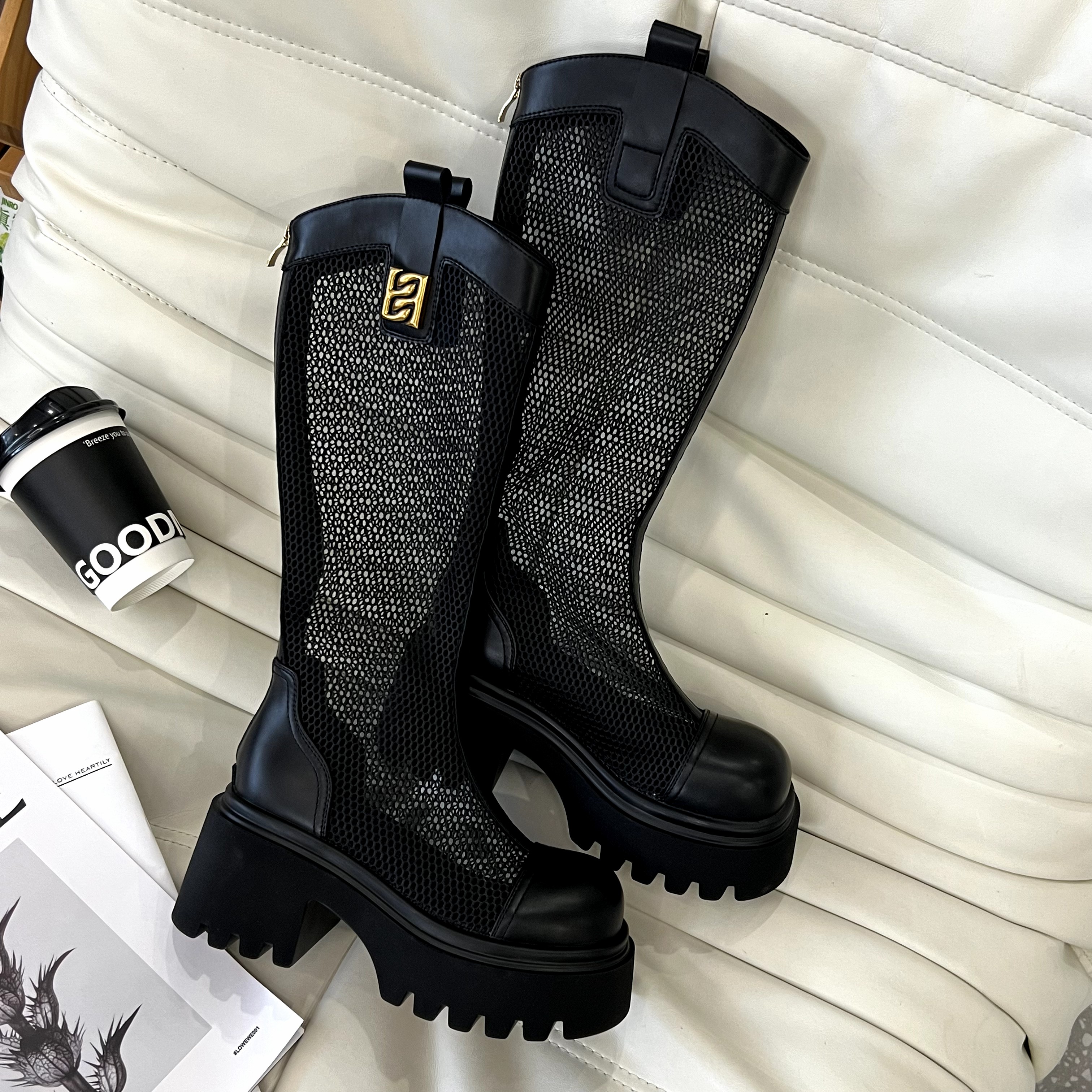 小小苏金标系列时装靴厚底高帮美式流浪丹宁风公主风;ECX55415