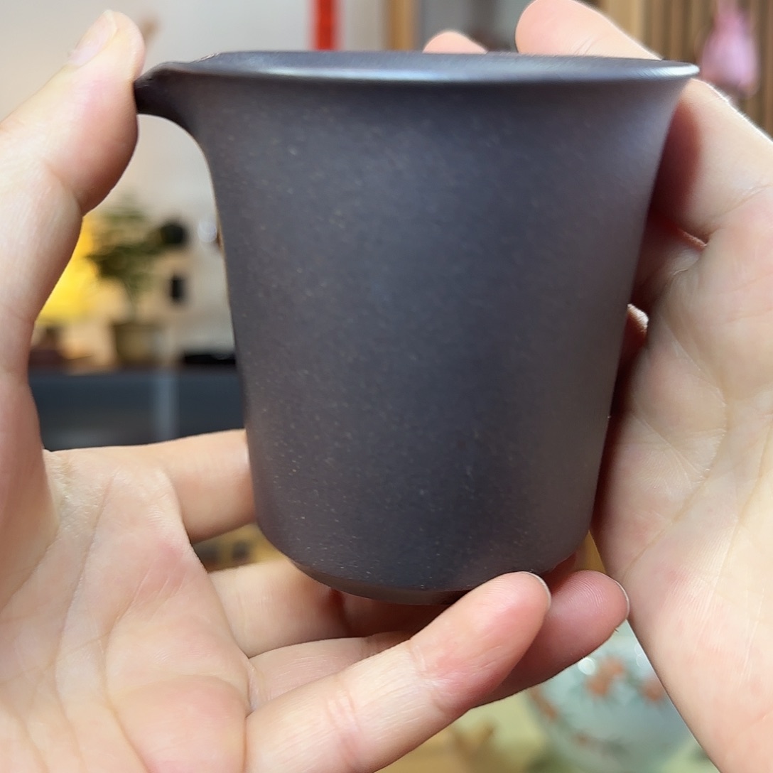 茶杯紫砂公道杯天青泥