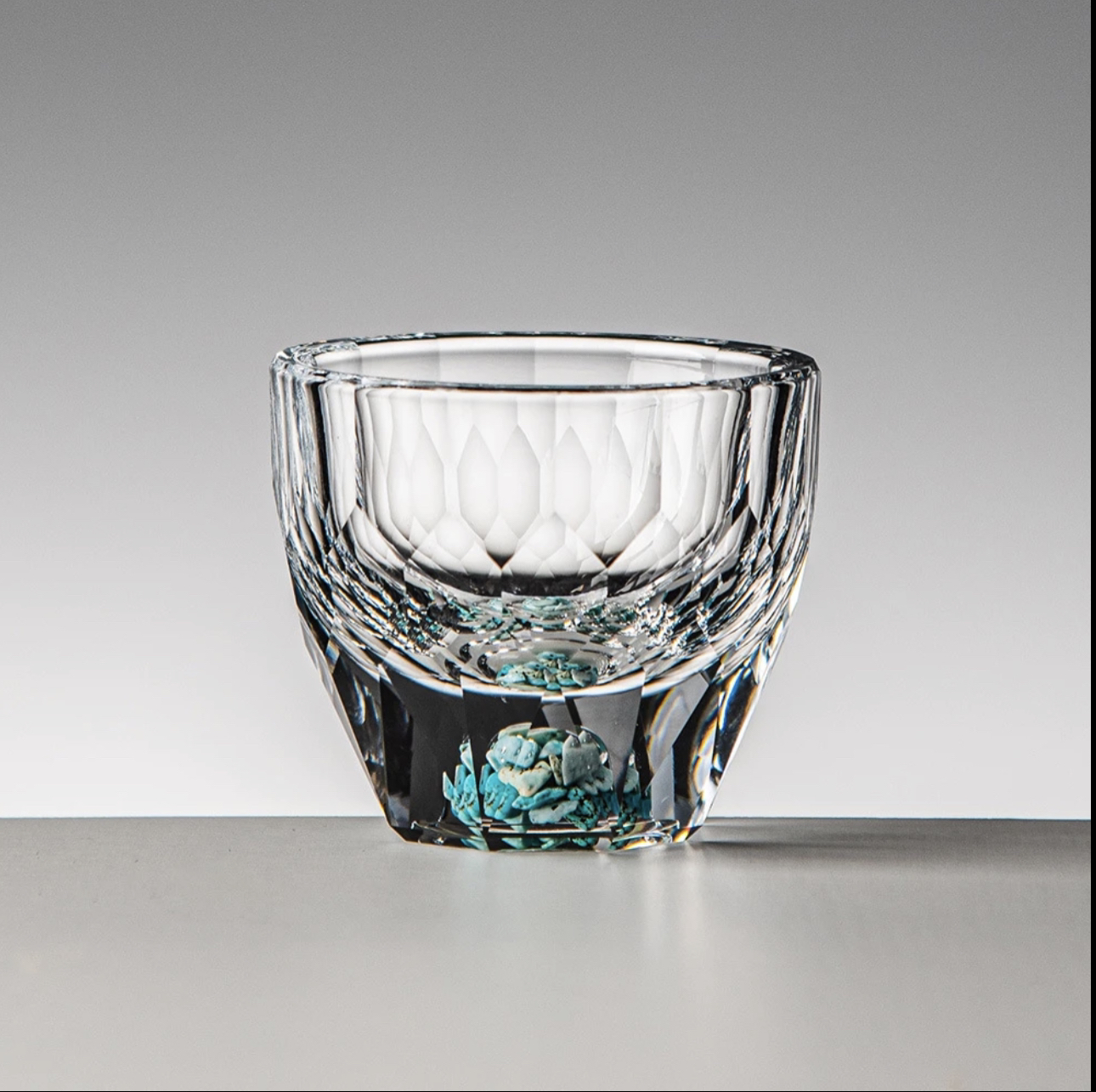 玻璃水晶杯 复古手工四方杯小茶碗茶具创意主人杯简约家用