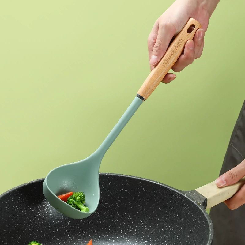 康巴赫新款硅胶汤勺不粘锅专用护锅耐高温硅胶铲硅胶汤勺