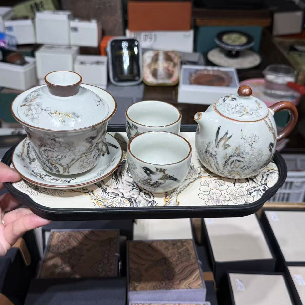 2店【闪购商品】喜鹊汝窑套组MC109