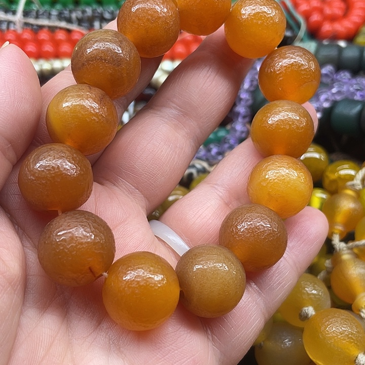 吃***猫玛瑙/玉髓未镶嵌颈饰