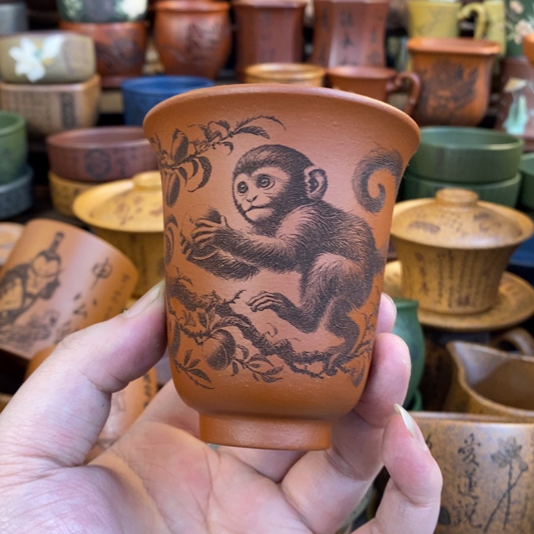 紫砂杯子 宜兴全手工紫砂杯