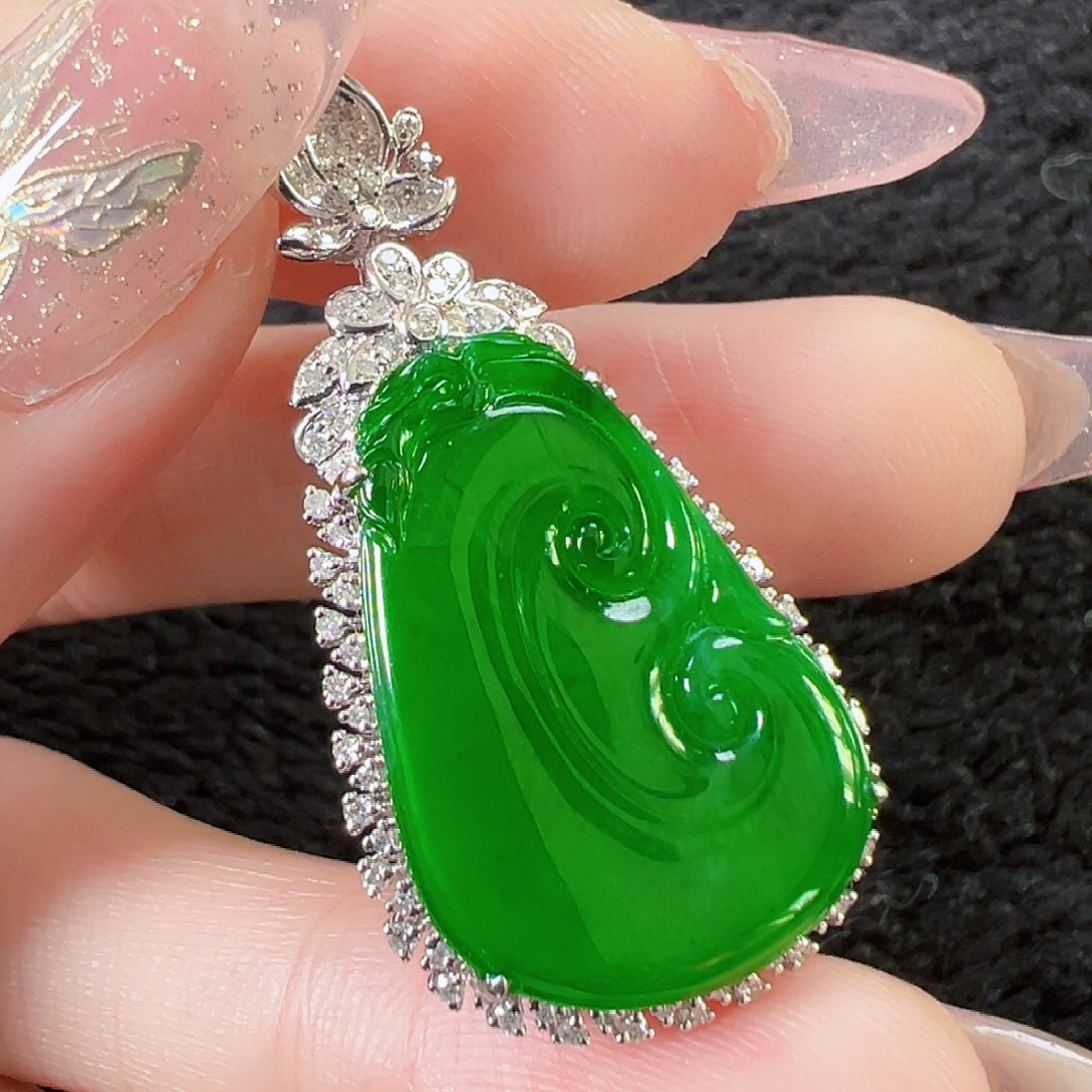 翡翠颈饰18K金镶嵌【福利款】签收后24小时鉴赏期