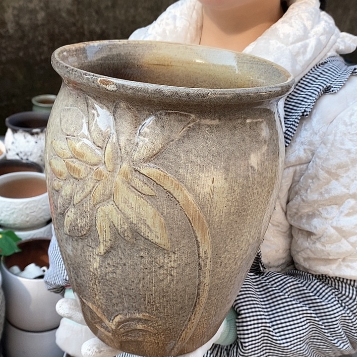 紫砂花盆正品口20高25