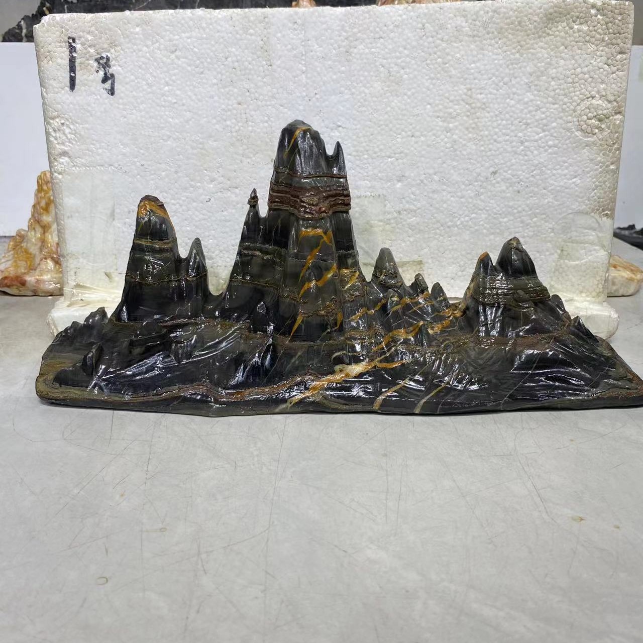 灵璧石山峰摆件笔架山鱼缸造景