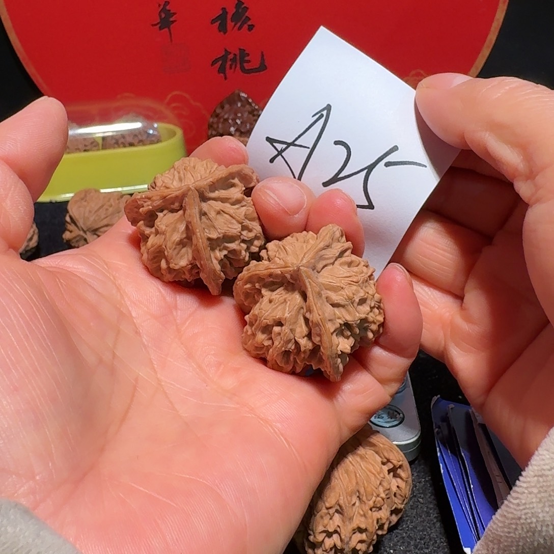 文玩核桃把件35三楞