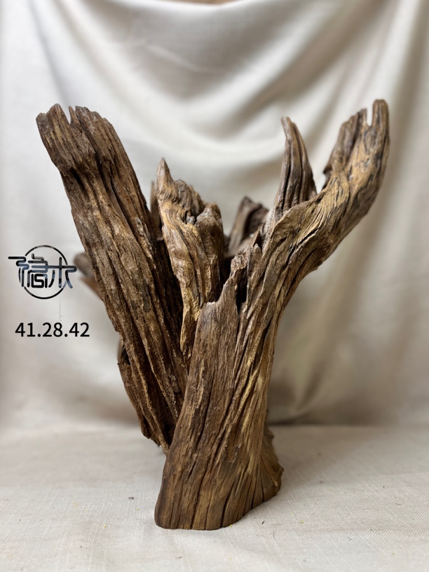 云南紫柚木沉木鱼缸蟹缸龟缸摆件装饰拱桥树桩晒龟