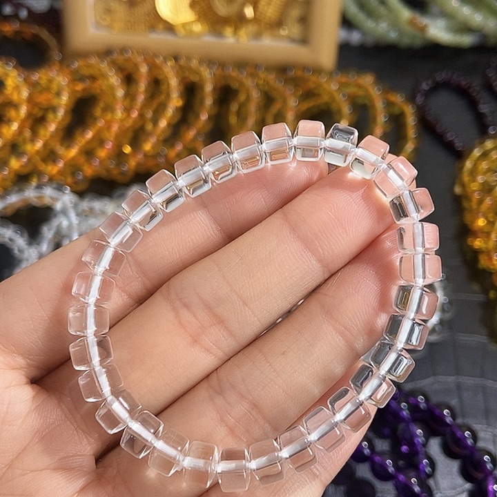 水晶手链未镶嵌白水晶直切