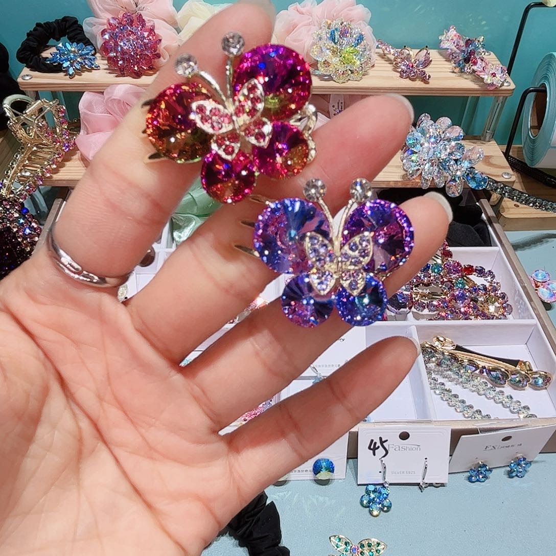 布艺铁合金耳钉耳