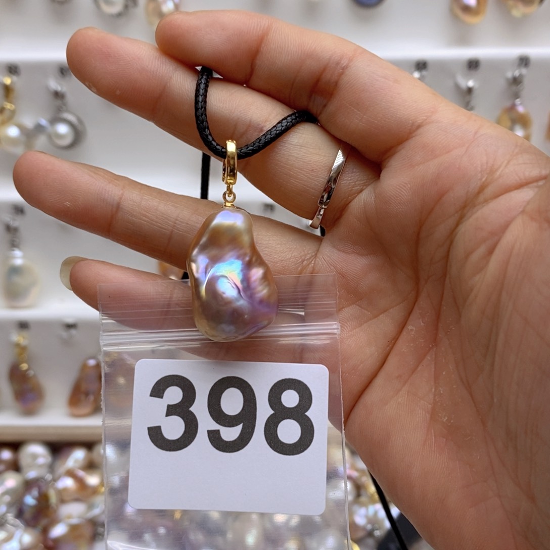 淡水珍珠颈饰银S925镶嵌398