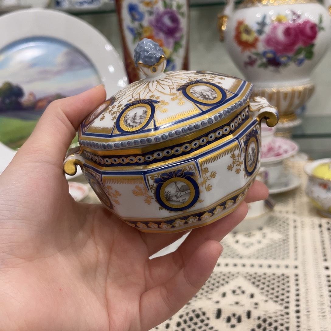 摆件中古宁芬堡糖罐