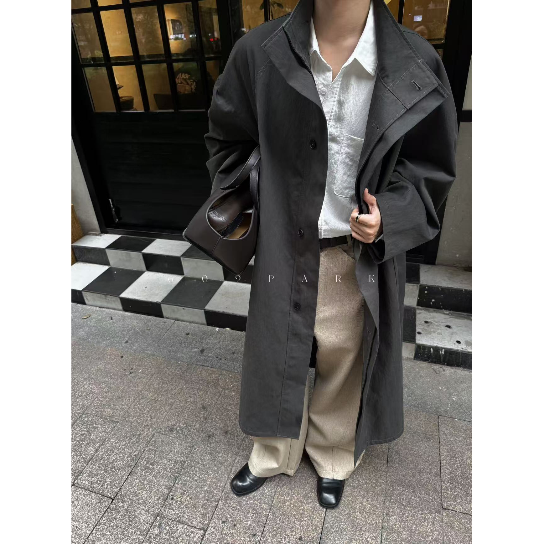 609PARK Dressed to kill 立领廓形长款风衣