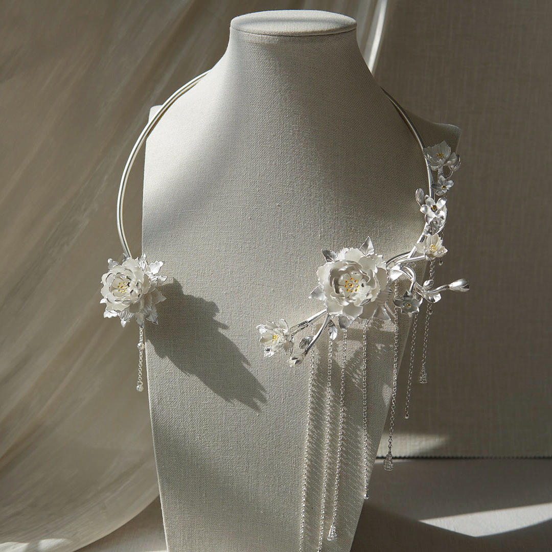 足银银制品 【锦绣芳华】足银990项圈贵重物品不支持退换只有一件