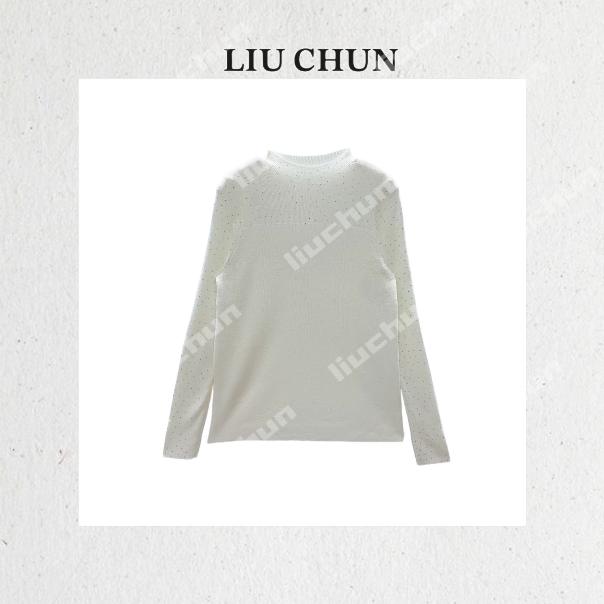 【星空细闪】CHUN家秋季百搭宽松圆领针织上衣