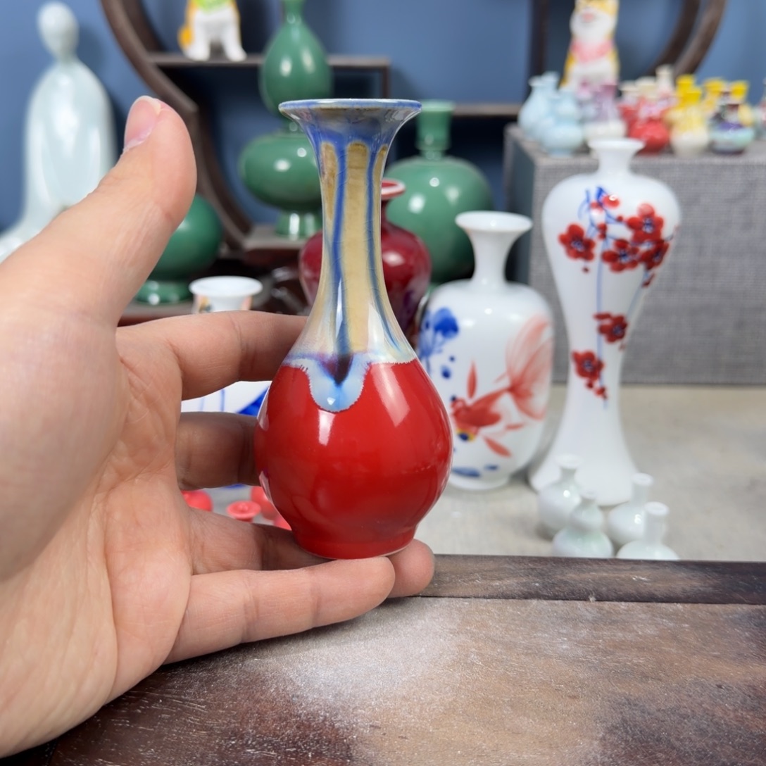 陶瓷手工小花器摆件