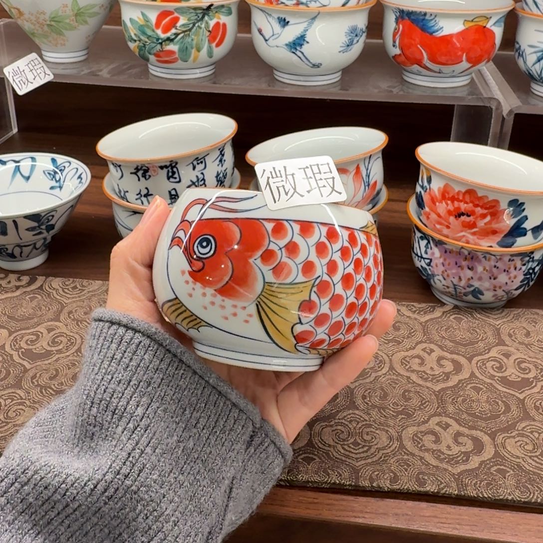 釉下彩纯手绘微瑕